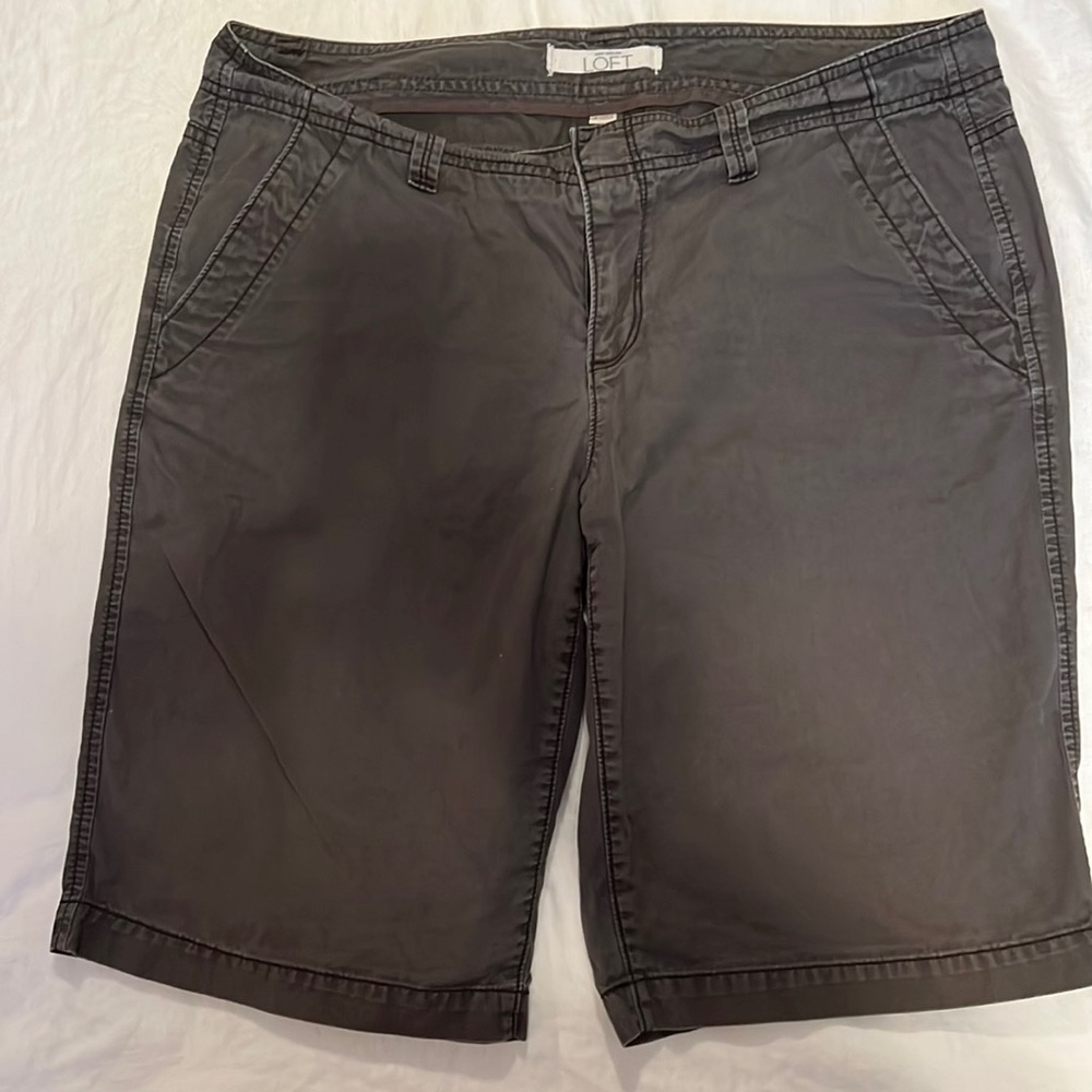 Dark Grey Ann Taylor Loft shorts, 11 inch inseam